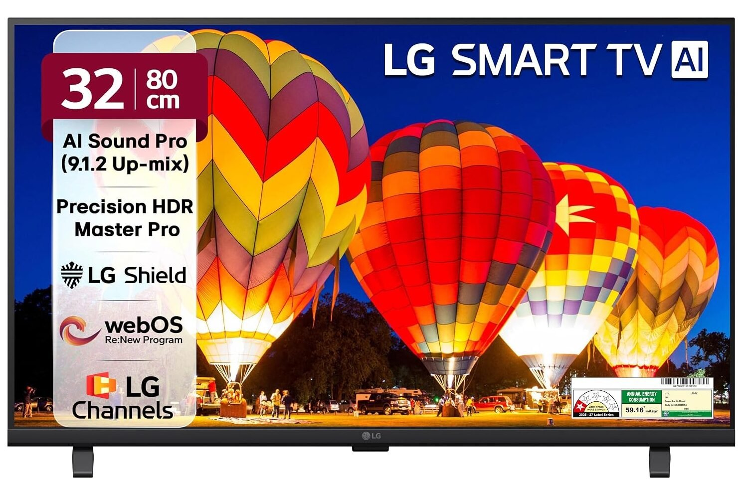 LG 32 inches LB650 AI Series HD Smart webOS VA LED TV 32LB650BPLA 2026